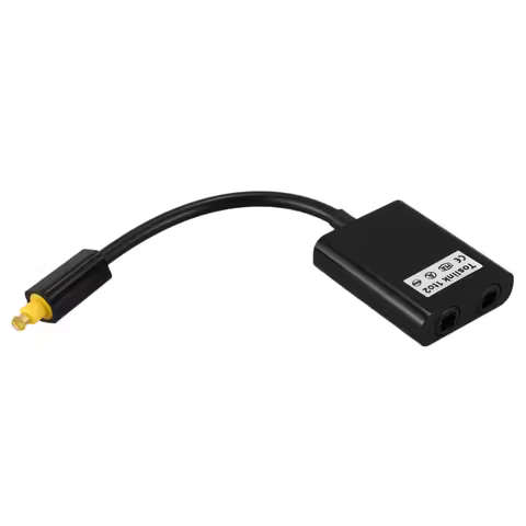 [NEW A09R!】 Digital SPDIF Optical Audio Splitter 2 Way Toslink Splitter Adapter 1 Input 2 Output SPD