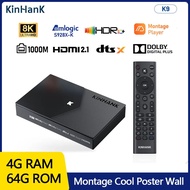 Kotak Tv Kinhank K9 Amlogic S928x-k 4+64g Untuk 8k Dolby Vision Hdr10+ Dengan Montaj Poster Sejuk Di