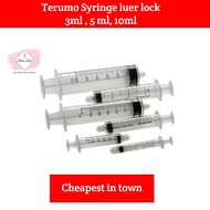 【Ready Stock】Terumo Syringe Luer lock 3ml/3cc | Syringe 5ml/5cc | Syringe 10ml/10cc (100's)