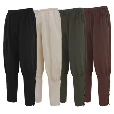 Wish Amazon Casual Pants Men's Summer Men's Pants Ankle Strap Pants Medieval Pirate Ship Quick Dry P