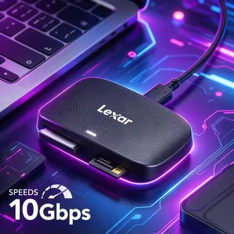 High Speed Lexar RW520 CFexpress Type B SD UHS-II Reader USB3.2 Gen2 10Gbps Camera Memory Card Reade