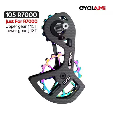CYCLAMI UT Bike Ceramic Bearing Carbon Fiber Jockey Pulley Wheel Set Rear Derailleurs Guide For 105 