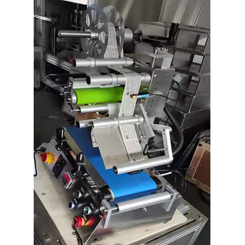 LY LY-140 Fully Automatic Labeling Machine 2in1 Labeler Sticker Line Flat or Round Bottle Use with C