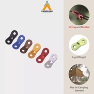 CAMPGURU Camping Aluminium Rope Tensioner Adjuster Deck Peg Fishbone Hanger Paracord Tarp 2 Holes S 