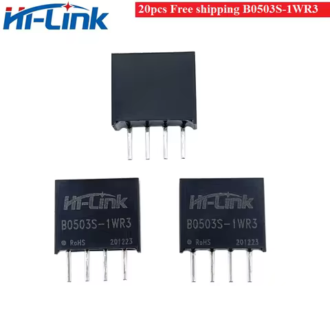 20pcs Free shipping B0503S-1WR3 UL Power Supply Hi-Link 1W 5V To 3.3V 88% Efficiency Step Down Isola