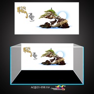 Tranh 3D dán hồ cá mẫu phông trắng siêu đẹp và nét có keo sẵn trên bề mặt đa dạng kích thước (AQB21-