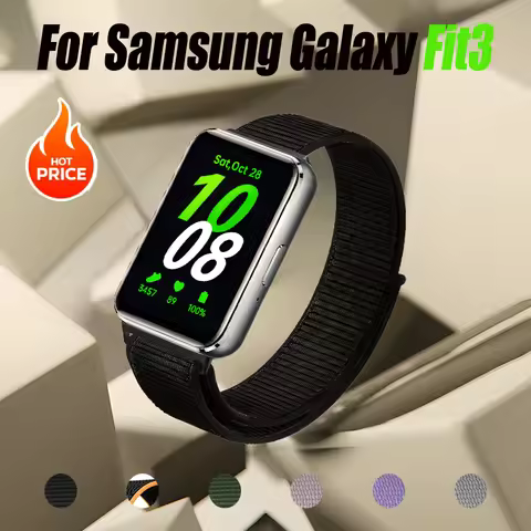 Nylon Loop Strap for Samsung Galaxy Fit 3 Adjustable Elastic Bracelet Watchband for Samsung Galaxy F