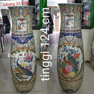 GUCI ANTIK GUCI KERAMIK IMPORT MOTIF BURUNG MERAK