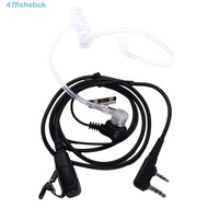 FISHSTICK PTT MIC Headset Baofeng UV-5R BF-888S CB 2 Pin Air Guidance Headset Walkie Talkie Accessor