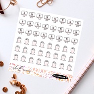 Chill icons planner sticker sheet | Minimalist | Stickerium V2