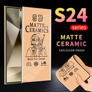 【MATTE】Samsung Galaxy Note 20 10 Ultra Plus S24 Ultra S23 S22 S21 S20 Plus Full Cover Soft Ceramic Screen Protector Film