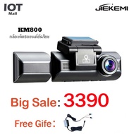 【Free Gift】Jiekemi KM800 กล้องติดรถยนต์อัฉริยะ Dash Cam 4K HD Night View Front + Interior Cam Dash C