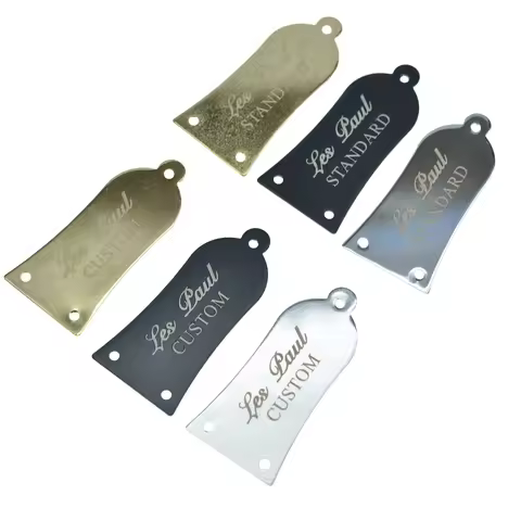 Dopro Metal 3 Hole Guitar Truss Rod Cover with White Letter CUSTOM or STANDARD Iron Guitar Truss Rod