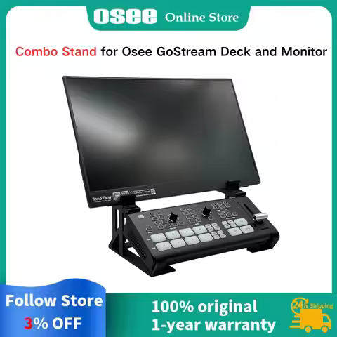 Osee Combo Stand for Osee GoStream Deck and Monitor, Cold Shoe Attachment, Easy Install, Slide On De