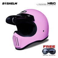 NEWEST Cakil HBC PINK GLOSSY Helmet Retro Full Face Helmet SNI