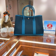 ✨持有正品正貨標籤公司✨Hermes Garden Party 30 海洋藍拼7w