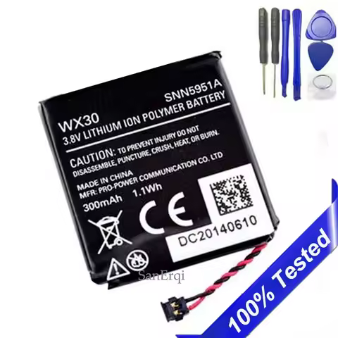 For Motorola Moto 360 Battery 1st-Gen 2014 Smart Watch WX30 Batteries Free Tools SNN5951A
