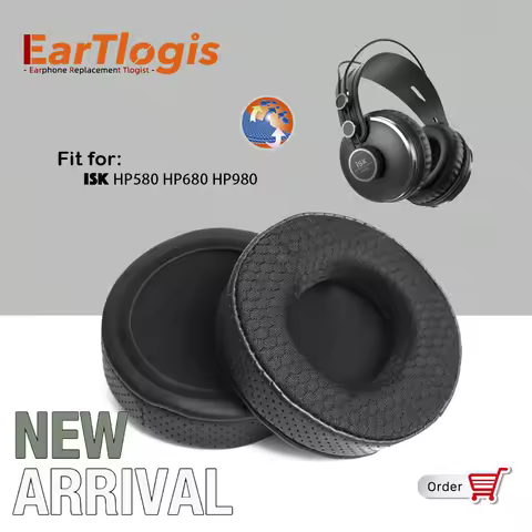 EarTlogis New Arrival Replacement Ear Pads for ISK HP-580 HP-680 HP-980 Headset Earmuff Cover Cushio