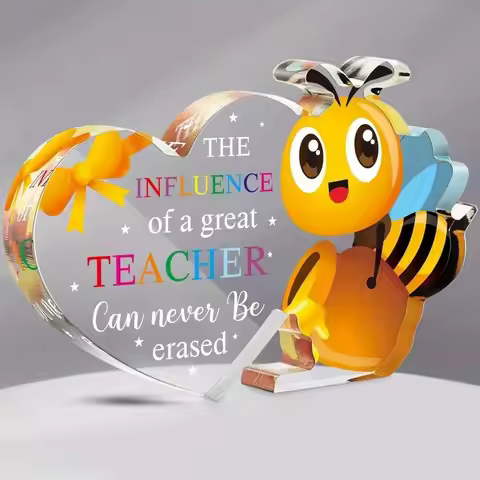 Cute Teacher Desk Decor – "The Influence of a Great Teacher Can Never Be Erased", Ideal for Apprecia