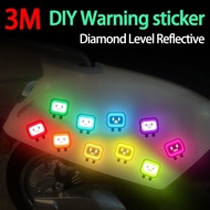 3M Motorcycle Car Bike Sticker Cube Man High Reflective Warning Stickers Helmet Body Cute Personalized DIY Decal For YAMAHA