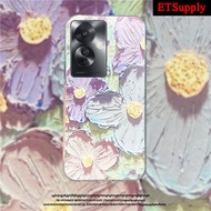 Phone Case OPPO Reno 11 Pro 11F Back Cover Cartoon Oil Painting Flower Pattern Soft Silicone Fashion Shockproof Cover for OPPO Reno11 Pro F Cases