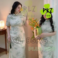 Women Cheongsam Plus Size 6XL  Pattern Chinese Style Dress Baju Tradisional Cina Perempuan 大碼旗袍6xl W