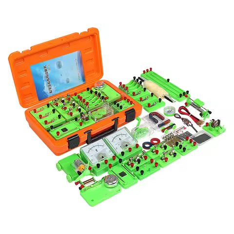 Electromagnetism Learning Set Science Lab Electromagnetism Kits DC Voltmeter Electric Motor Demonstr