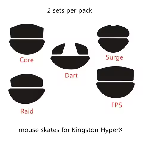 2 Sets/pack Mouse Feet Mouse Skates For Kingston HyperX Pulsefire FPS Surge Core Dart Raid Mice Glid