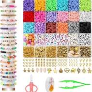 Set Bracelet Letter Beads Bracelet Beads Smiley Face Beads 6000 Set Making Beads Clay Jewelry WBG3