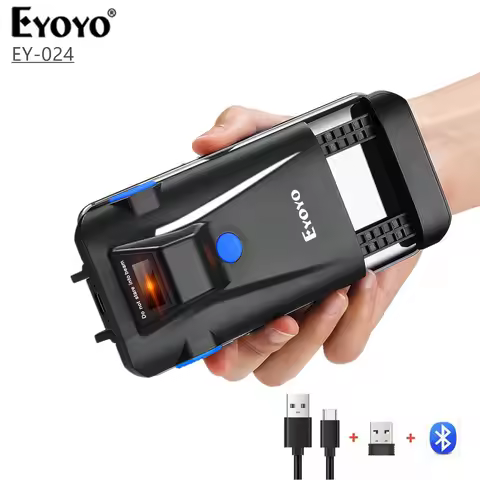 Eyoyo EY-024 2D Bluetooth Barcode Scanner Phone Back Clip On Scanner Portable Wireless Bluetooth Rec