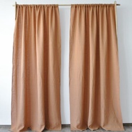 粘土常規和遮光麻窗簾 / 定制窗簾 / 2 個面板