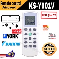 Daikin/York/Acson Air Conditioner Air Cond Aircond Remote Control