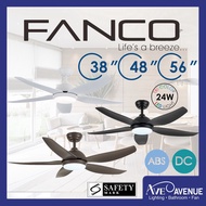 FANCO Galaxy-5 DC Motor Ceiling Fan with 3 Tone LED Light Kit and Remote Control