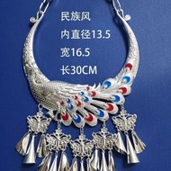 New Style Miao Silver Necklace Collar Minority Ethnic Holiday Dance Performance Pemiao Ethnic Silver