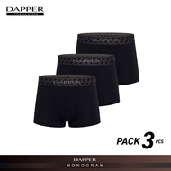 DAPPER แพ็ค 3 ชิ้น กางเกงชั้นในชาย DAPPER Monogram ทรง Trunks