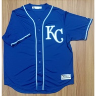 ORIGINAL KANSAS CITY ROYALS KC MAJESTIC ADULT JERSEY XL BLUE USED