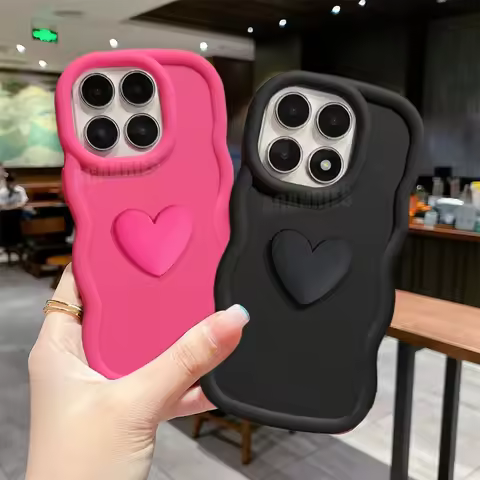 Honorx8 3D Love Heart Wavy Silicone Case On For Huawei Honor X8 X8a X6 4g 5g X8b X7 X7a X7b Magic 5 