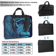 #Monkey Laptop Bag Psychedelic Lines Portraits For Air Pro Acer Notebook Case Cute Travel 13 14 15 15.6 Briefcases