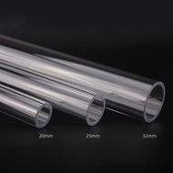 50cm Acrylic Transparent Pipe Outer Dia20/25/32mm Plexiglass Tube for Garden irrigation Pipe Connector