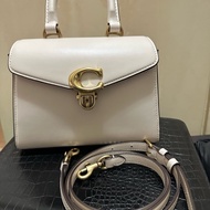COACH 蔻馳SAMMY 21 頂部提把手袋-B4/粉筆白色(CJ812)