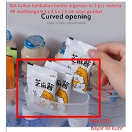 Additional refrigerator shelf, organizer holder, contains 2 pcs, multifunctional PP material, 9.5 x 