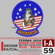 I-a59 TOMCAT GUN GG3 TACTICAL US PATCH LOGO EMBROIDERY - GROSIRPATCH REVIEW/TESTIMONI