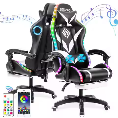 135 Degrees Gaming Chair RGB Light Office Chair Bluetooth Speaker Gamer Computer Chair Ergonomic Swi