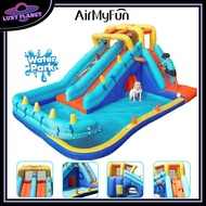 🔥AirMyFun Waterpark Castle Slide Bouncer 83050 Double Slide Swimming Pool Inflatable Kolam Renang Fa