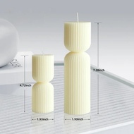 Aromatherapy candles large pillar ribbed decorative candles soy wax suitable for gifts room shelves 