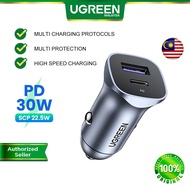 UGREEN PD 30W SCP22.5W Car Charger Dual Port Fast Charging 3.0 For iPhone 17 Pro Max Samsung S24 Xia