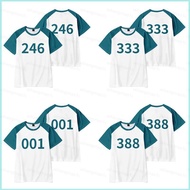XS1 Squid Game Season 2 number 001 246 333 388 summer T-shirt Anime Short Sleeve Top XS1