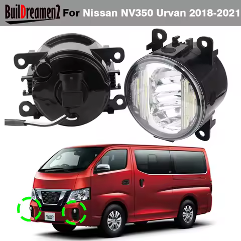 2 Pcs Car Right + Left LED Fog Light DRL Daytime Running Lamp 30W H11 12V For Nissan NV350 Urvan 201