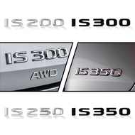 1Pcs Chrome Metal Black Silver IS200 IS300 IS250 IS350 ALTEZZA Logo Auto Body Rear Trunk Emblem Badg