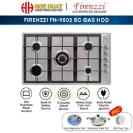 【READT STOCK】Firenzzi FH-9502 SC 5 Burner Stainless Steel with Safety Valve Delonghi IL419 FH9501 FH